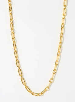 Paperclip-link gold chain