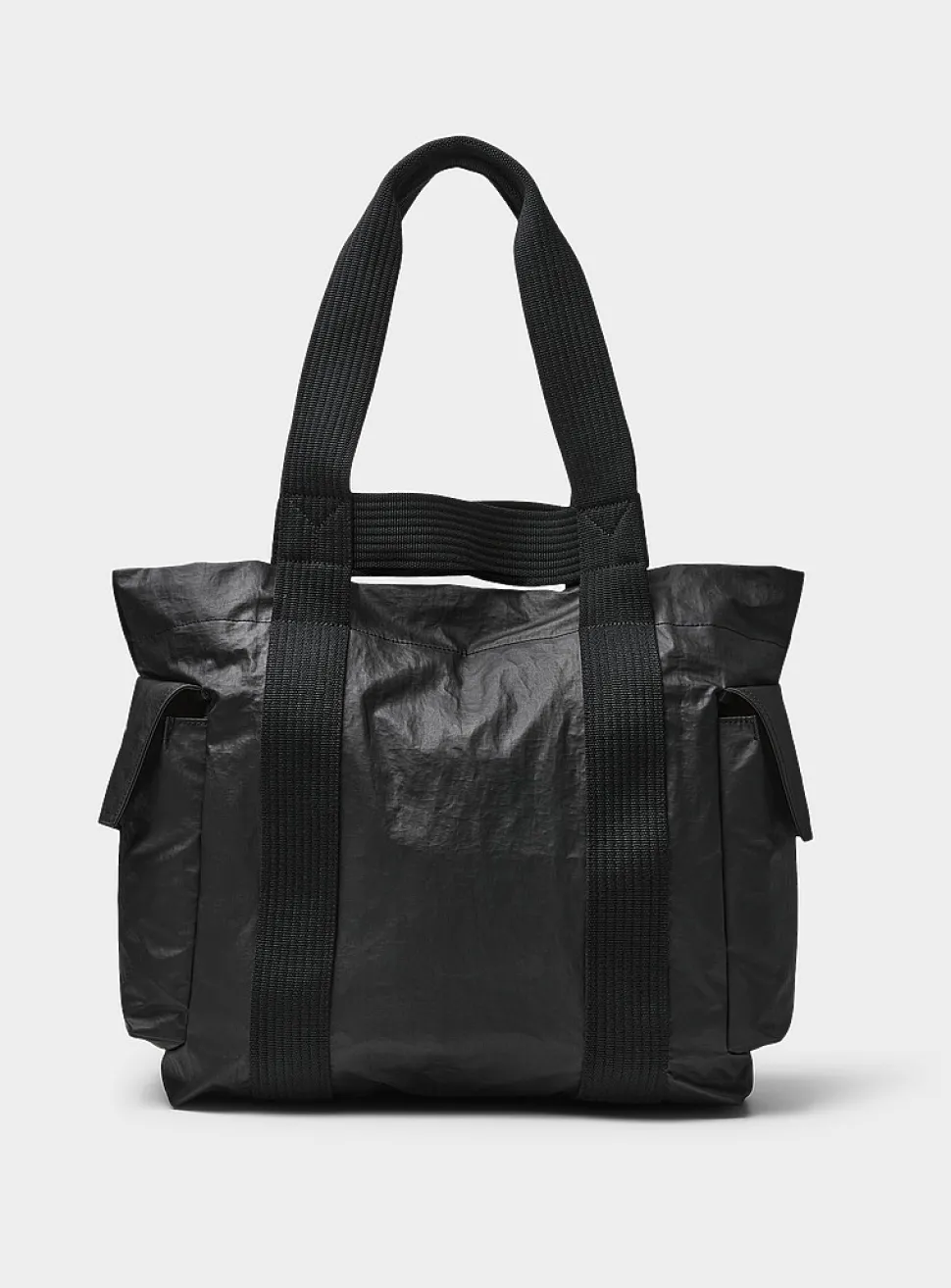 Paper-effect canvas tote