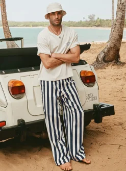 Parasol-stripe pant