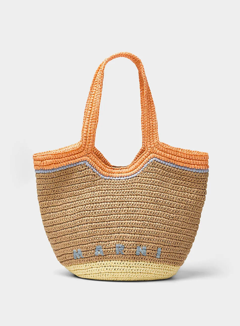Pastel raffia tote