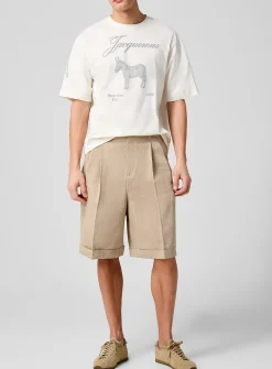 Pastro cuffed pleated Bermuda short