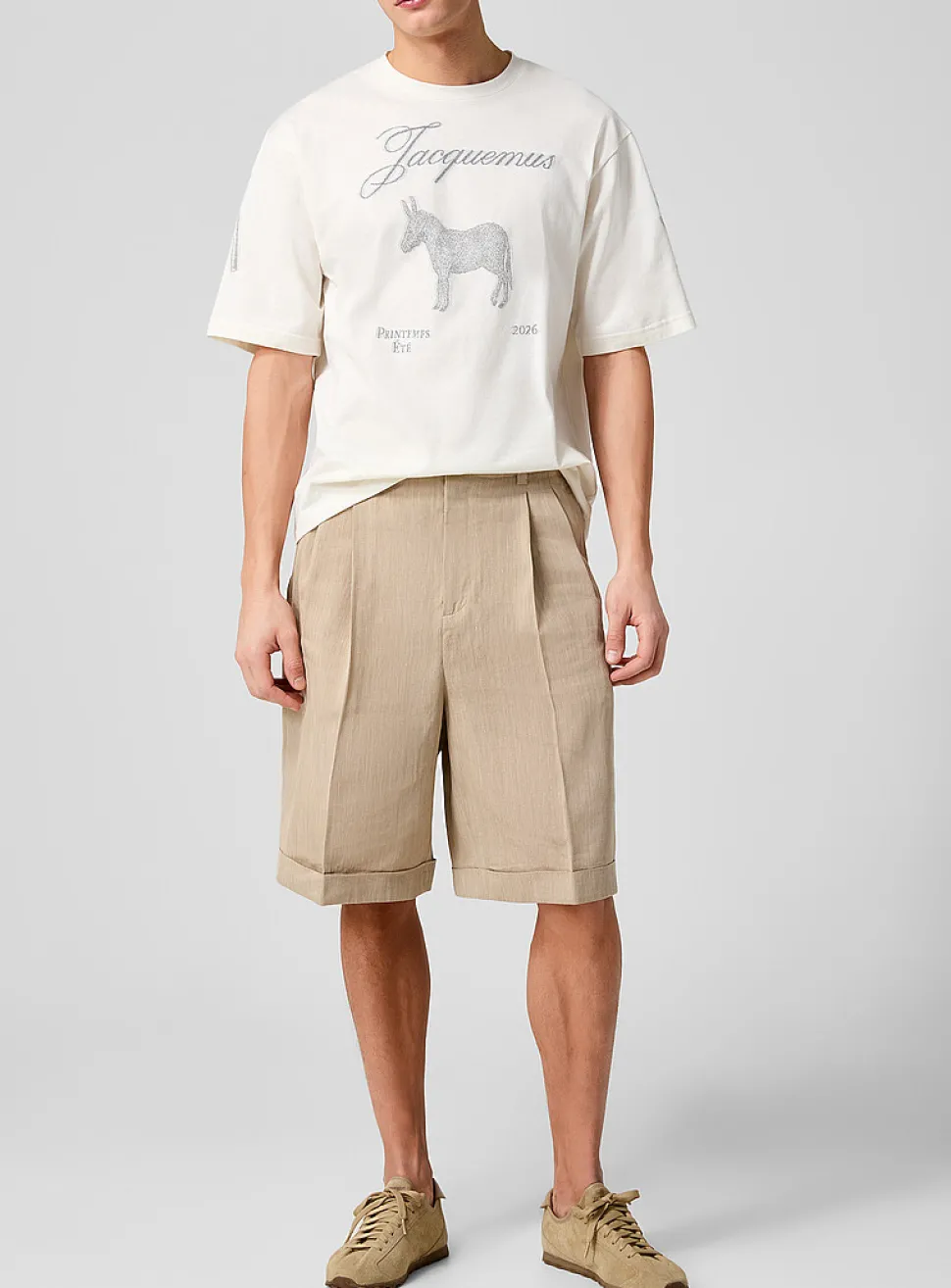 Pastro cuffed pleated Bermuda short