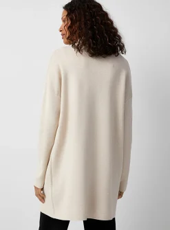 Patch pocket open cardigan