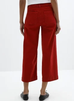 Patch pockets stretch denim pant