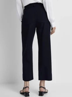 Patch-pocket stretch twill pant