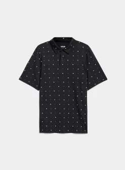 Patterned textured golf polo