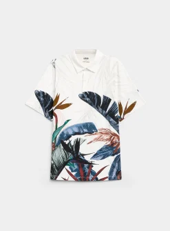 Patterned textured golf polo