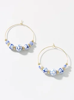 Patterned-bead large hoops