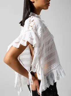 Payton pintucked cropped top