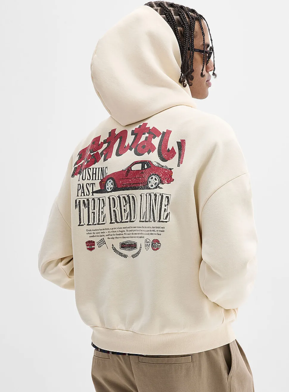Peachskin graphic hoodie