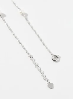 Pearly bead station necklace