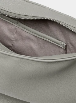 Pebbled half-moon bag