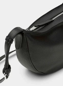 Pebbled half-moon bag