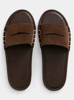 Penny slit slide sandals