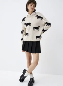 Picture jacquard sweater