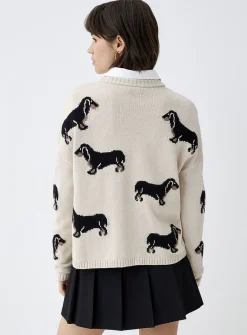 Picture jacquard sweater