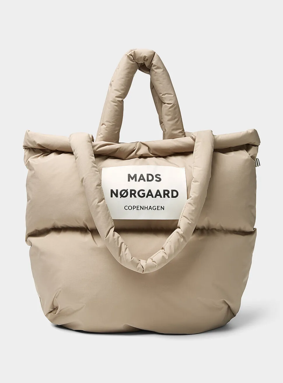 Pillow solid rugged fabric puffy tote bag