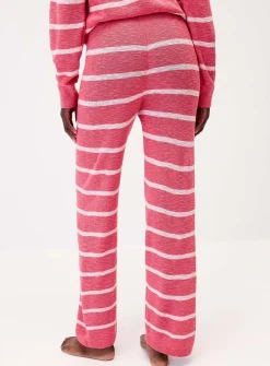 Pink stripes knit lounge pant