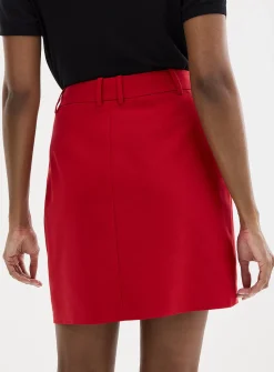 Piped pockets structured skort