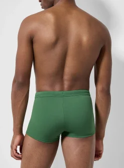 Piped retro fitted swim trunk