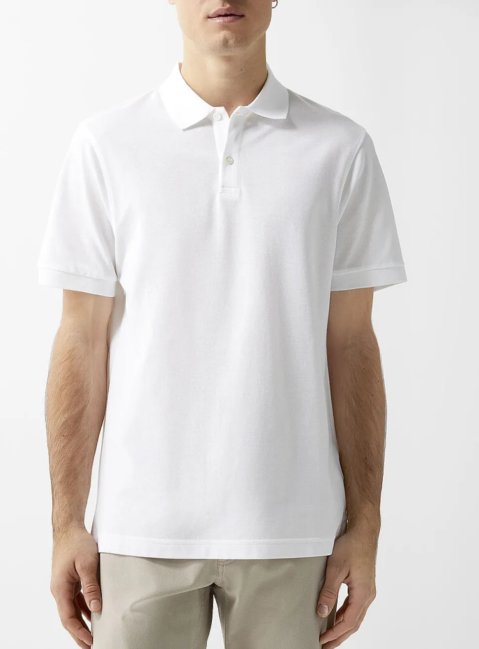 Piqué plain polo shirt