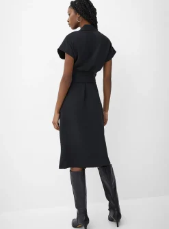 Piqué wrap dress