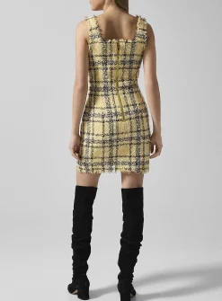Plaid tweed minidress
