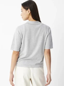 Plain boxy polo sweater