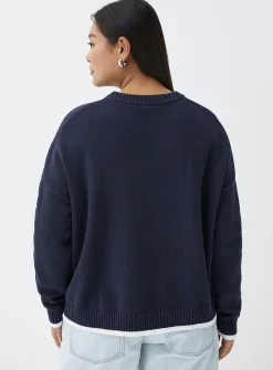 Playful embroidery sweater