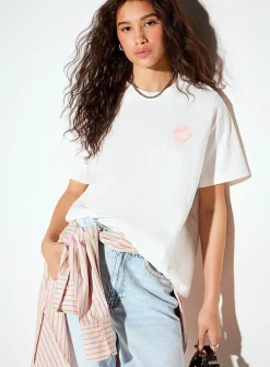 Playful print loose boxy-fit T-shirt