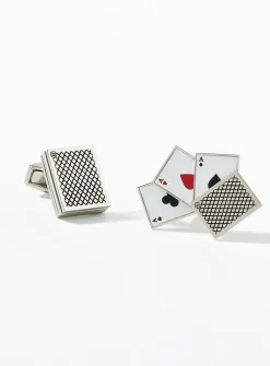 Playing cards cufflinks