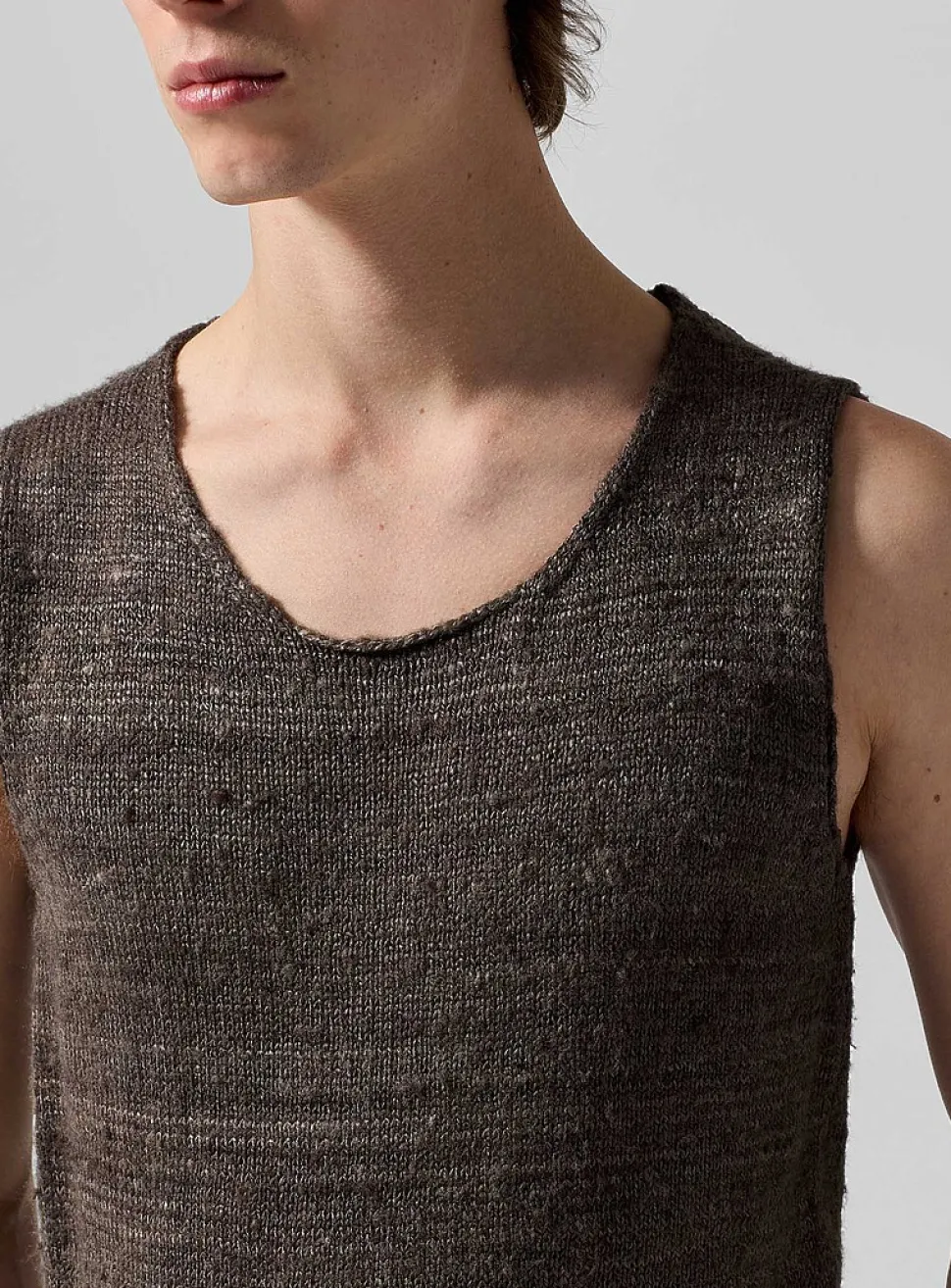 Pleaser silk knit sweater vest