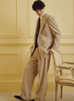 Pleated belted pant