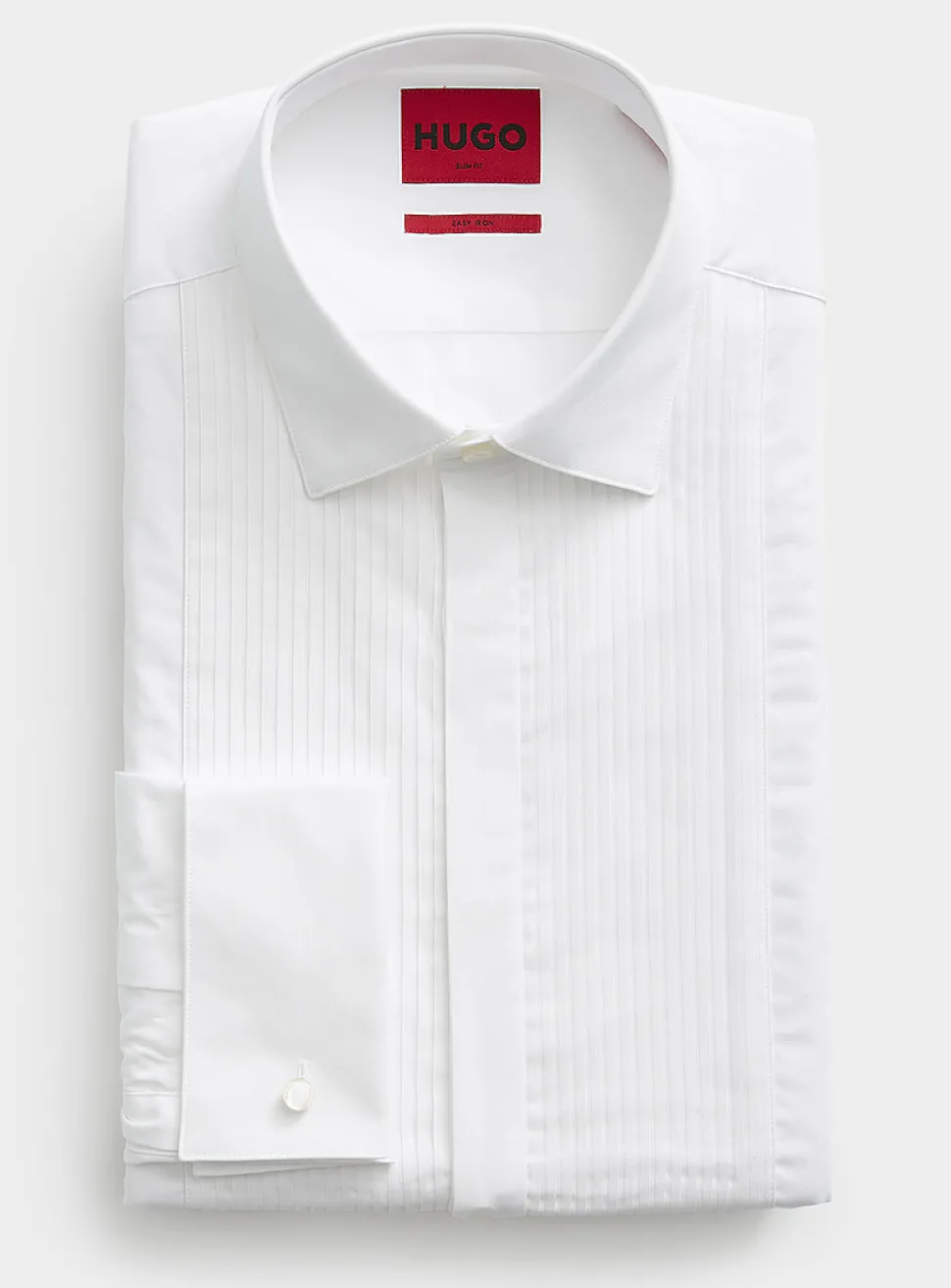 Pleated bib tuxedo shirt