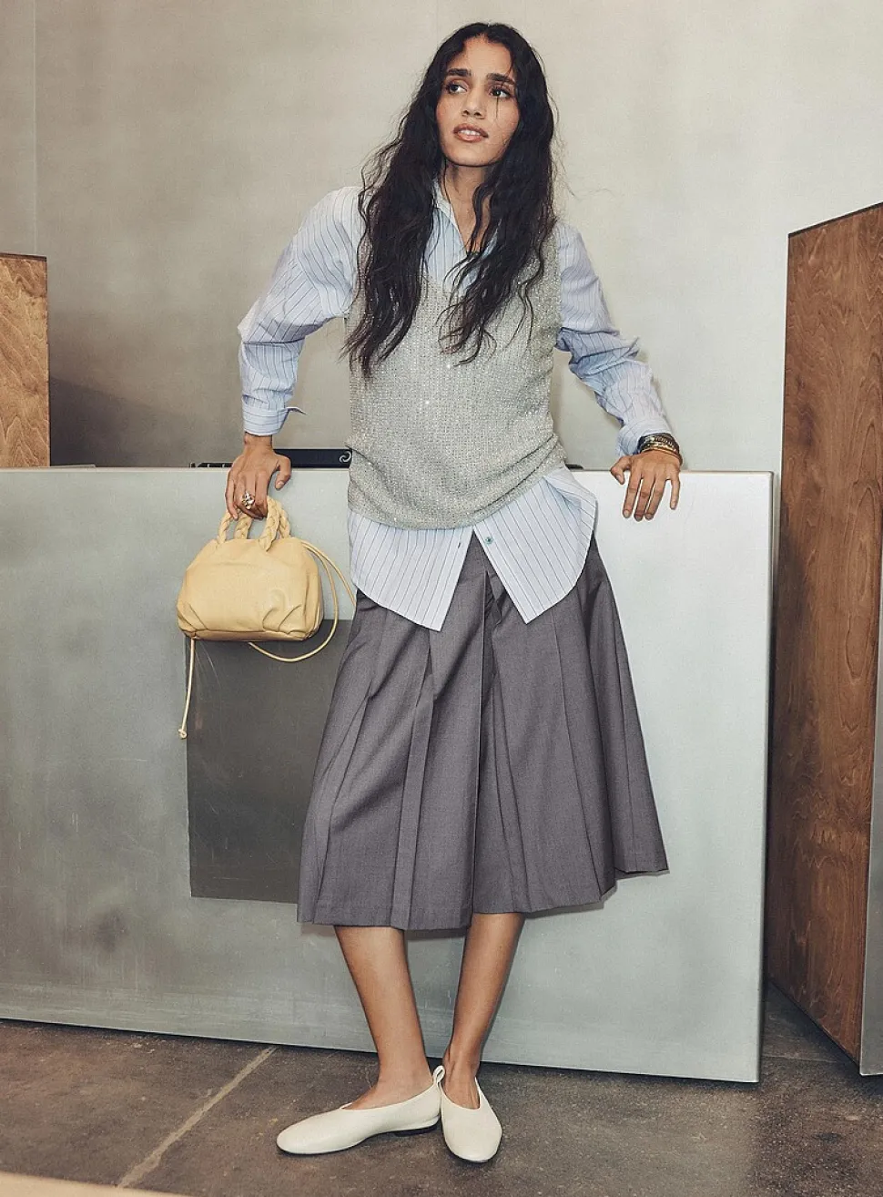 Pleated gauchos