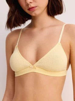 Pointelle knit bralette