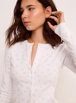 Pointelle knit cardigan