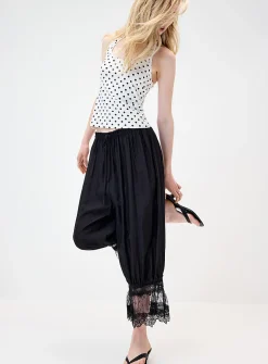 Polka dotted halter cami