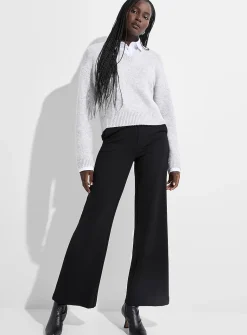 Ponte wide-leg pant