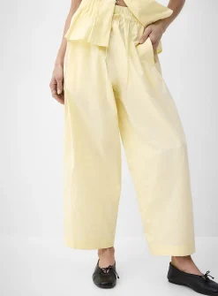 Poplin barrel-leg pant