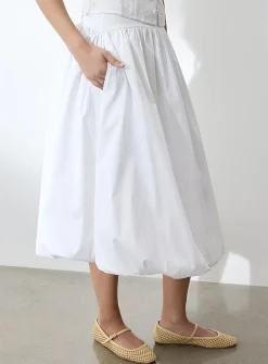 Poplin bubble skirt