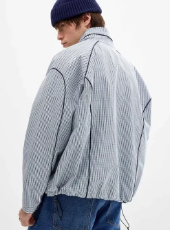 Practice mini-check windbreaker jacket