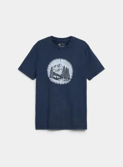 Printed faded jersey T-shirt