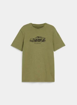 Printed faded jersey T-shirt