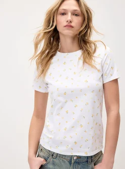 Printed lightweight crew-neck T-shirt