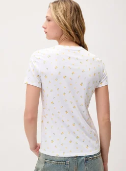 Printed lightweight crew-neck T-shirt