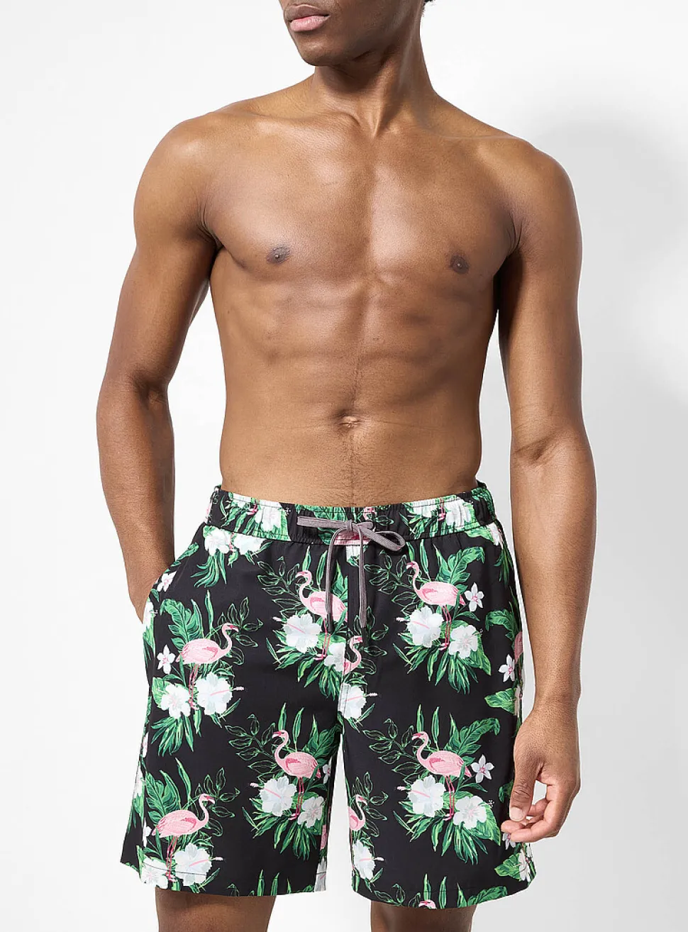 Printed stretch swim short