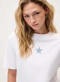 Printed washed T-shirt