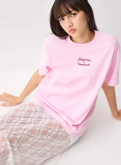Printed washed T-shirt