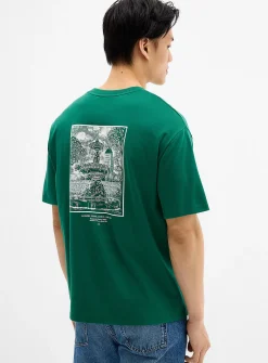 1840 print T-shirt